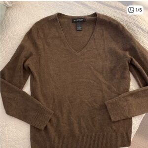 Avellini Brown V-Neck Sweater